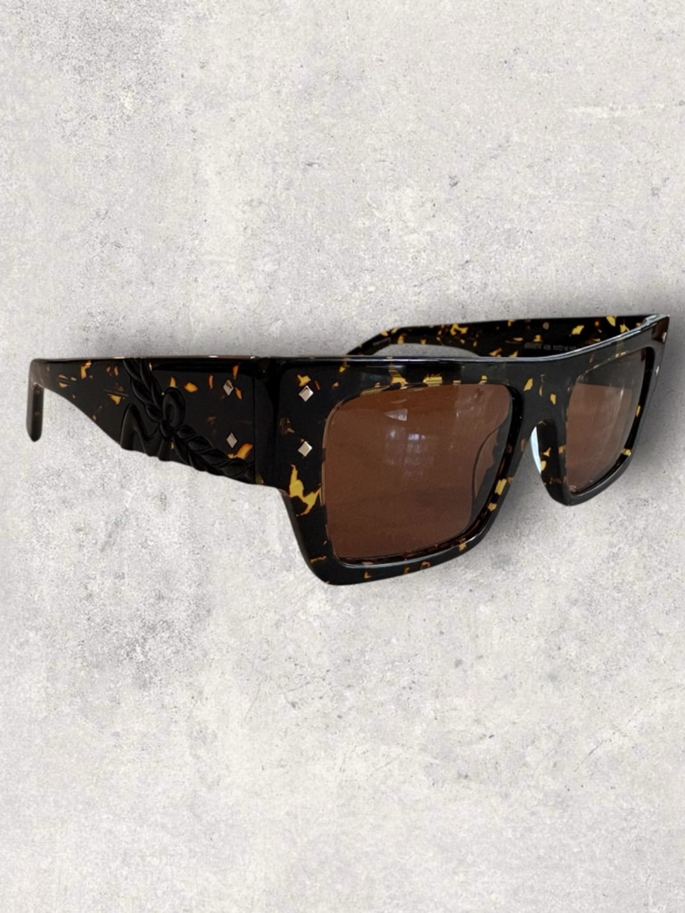 MCM Tortoiseshell Square Sunglasses with Brown Lenses - Picture 2 of 3
